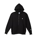 [チャンピオン] パーカー 長袖 裏毛 COTTON USA ワンポイントロゴ刺繍 ジップフーデッドスウェットシャツ C3-W104/C3-W104L/C3-W104Z/C3-Y137/C3-Y137L メンズ ブラック