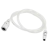 uxcell　12.5mm　クイックコネクタ　8 x 5mm　空気圧縮機用　PUチューブ　ホースパイプ　クリア 1M長