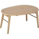 82-622 ナチュラル 82-623 ダークブラウン flan フラン 折脚テーブル NA DBR たまご型 かわいい テーブル 折り畳み オーク 収納 持ち運び コンパクト ヤマソロ 【送料無料】