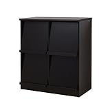 Frama Furniture(フラマファニチャー) 低ホルムアルデヒド ディスプレイラック扉2列2段タイプ ブラック KSS-0024BK