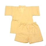 甚平 やわらかコットンWガーゼ　安心・安全の日本製 90cm あんず色