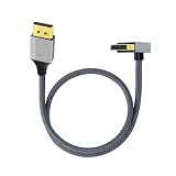 4K 60Hz ビデオ ケーブル直角接続 DisplayPort アダプタ コード 100CM コンピュータ グラフィックスおよびモニター用