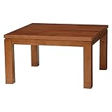 こたつテーブル 正方形 75×75cm 省エネ エコ eco 継脚付き アカシア 集成材 木製 ブラウン木目