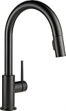 Delta Faucet 9159-BL-DST Trinsic Single Handle Pull-Down Kitchen Faucet, Matte Black [並行輸入品]