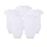 (マザーネスト) ベビー服 新生児 半袖しロンパース 女の子 男の子純白 綿100% カバーオール出産祝い 赤ちゃん 肌着 ボディスーツ baby clothes 3点セット (18-24M)