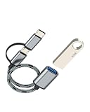 USB C Micro USB to OTG 3.0アダプター（2in1）Android Type-Cオス to メス Apple 対応iPhone16 15 Pro カメラ用コネクター 対応iPadアクセサリー 対応Samsung Galaxy S25 PC互換アダプター