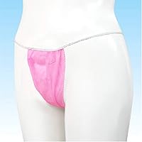 使い捨て　紙ショーツ　ピンク スライド式 使い捨てペーパーショーツ ピンク サイズフリー 100