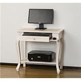 コモ コンピューターデスク アンティーク調ホワイト【組立】