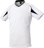 ゼット(ZETT) 野球 Vネックベースボールシャツ ベースボールTシャツ ホワイト×ネイビー(1129) Mサイズ BOT761