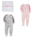 Ella's Bundle of Joy Baby Gifts Carter's Baby Girls Bundle of 2 - Sleep & Play Fleece Sleeper Gift S