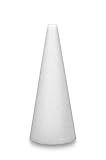 FloraCraft Packaged Styrofoam Cones, 8-7/8-Inch-by-3-7/8-Inch Cone, White by FloraCraft