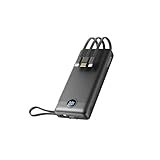 日本正規代理店 VEGER C20 20000mAh 急速充電 大容量 モバイルバッテリー 5台同時接続 4ケーブル内蔵 Micro、Type-C、Lightningコネクター 5V/2.4A PSE取得