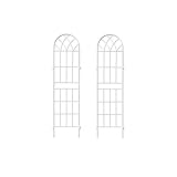 アイアンフェンス ガーデンフェンス トレリス 格子垣 グリーンカーテン ガーデニング 2枚セット ホワイト