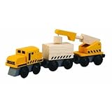 Plan Toys Plancity Push And Pull Crane Train おもちゃ [並行輸入品]