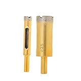 Dovewill 12/25ミリメートル　鉄工用　切れ味よく　ドリルビット　ガラス　スレート　磁器　タイル　セラミック　マーブル　ダイヤモンド製　ダイヤモンド製　2サイズ入りセット