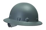 Fibre-Metal by Honeywell P1ASW09A000 Roughneck Full Brim Hard Hat with Swing Strap Reversible Ratche