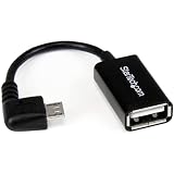 StarTech.com L型マイクロUSB - USB OTG変換アダプタ 10cm UUSBOTGRA