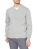 [Amazon Essentials] セーター Vネック メンズ ヘザーライトグレー L
