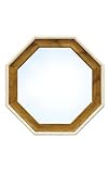 NIKOKIRA ニコキラ 鏡 八角鏡 卓上鏡 壁掛け鏡 ミラー 八角形 八角 卓上 壁掛け ウォールミラー 卓上ミラー モコ 19.5cm Sサイズ ナチュラル 日本製
