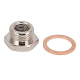 EBTOOLS 酸素センサーアダプター金属M18x1.5M12x1.25スレッドO2トランスデューサープラグカーアクセサリーダプターセンサーアダプターガスケットカーセンサーアクセサリー付き