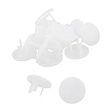 uxcell Household Plastic Anti Dust 3 Terminal Flat Outlet Socket Cover Protector White 20pcs [並行輸入品]
