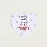 ホワイト（I Love Mom）i-love-mom-dad-bib-bandanas-waterproof-feeding-saliva-towel-newborn-print-aprons