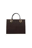 Subella London Dark Brown Leather 5 compartment structured tote with detachable shoudler strap Sabri