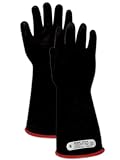 Magid M1 A.R.C. Natural Latex Rubber Class 1 Insulating Glove with Straight Cuff, Work, 14 Length, S