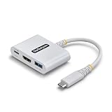 StarTech USB-Cハブ 4K60Hz HDMI 1画面出力 140W PD 1x USB-A ホワイト マルチポートアダプター 168W-USBC-MULTIPORT