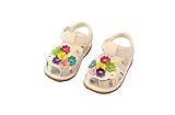 LAZA 可愛い ベビー 女の子 サンダル 靴下 つま先 保護 お花 おしゃれ きれいめ 子供 各サイズ 夏 水泳 海 女児 (内寸12.5cm)