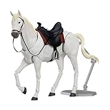 Deevoka 馬のフィギュア模型馬の置物シミュレーション動物玩具模型ジオラマレイアウト, 白