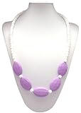 Silli Me Jewels: Classy Mom - 31" Necklace with Large Oval Beads and 9mm "Pearls" for Baby to Chew (