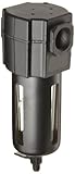 Dixon F74G-6M Norgren Series Manual Drain Airline Filter with Guard, Transparent Bowl, 1/2 Size, 150