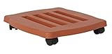 Fiskars 95125C 15-Inch Square Planter Caddy, terracotta color [並行輸入品]