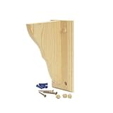 Waddellシェルフブラケット6 " D x 9 " H x 1 – 1 / 4 " 8 " UnfinishedソリッドPine 1 – 1 / 4 "