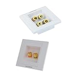 MagiDeal 2pieces 2 + 4バインディングポストバナナプラグオーディオスピーカーターミナル壁面プレートパネルホームシアター