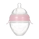 Anself 80ml ベビー幼児哺乳瓶 ミニソフトスクイズ 食品グレードのシリコーン 看護乳首フィーダー BPAフリー