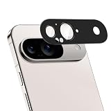 ZXZone for Google Pixel 9 カメラフィルム アルミ合金製＋AR高透過率強化ガラス ZXZone ピクセル9 レンズ保護 カメラカバー レンズ保護 フィルム 防爆裂 ・耐衝撃・スクラッチ防止・露出オーバー防止・ケースに干涉なし（1枚） (Pixel 9, ブラック)
