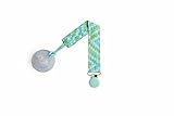 Sister Chic Binki Band Pacifier Clip - Aqua Mosaic by Sister Chic [並行輸入品]