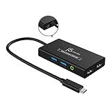 j5create USB-C LIVE配信 キャプチャーボード HDMI入力 PD60W充電対応 USB3.1 Gen1×2 3.5mmジャック搭載 ライブ配信対応 1080pフルHD録画配信 4K30Hz HDMI出力 大画面チャット確認 ライブコマース 雑談ライブ ゲーム実況 DP Alt Mode対応 Windows/Mac/Android対応 JVA01-EJ