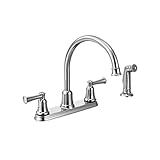 Cleveland Faucets CA41613 Capstone High-Arc Spout Two-Handle Kitchen Faucet with Side Spray, Chrome 