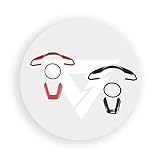 KUTOOK マツダ マツダ2 アテンザ CX-5 デミオ CX-3 CX-8 アクセラ ステアリングパネルカバー（フルカバータイプ） (レーダークルーズコントロール付き&カーボン調)