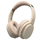 ワイヤレス ヘッドホン Bluetooth5.4 ブルートゥース ヘッドセット ヘッドフォン 重低音 Android 有線 無線 Hi-Fi 自動ペアリング アンドロイド コンパクト 折りたたみ スマホ (ベージュ)