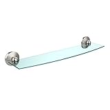 Allied Brass MC-33/24-SN 24' Beveled Glass Shelf Satin Nickel [並行輸入品]