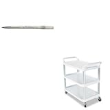 kitbicgsm11bkrcp409100 cm – Valueキット – rubbermaid-cream X TRA 3つシェルフユーティリティカート、すべての側面( rcp409100 cm 