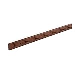 myoseya ウォールハンガー 木製 ハンガー おしゃれ 壁掛けフック 収納フック 洋服掛け 帽子掛け 装飾壁掛けフック 穴の壁のフック タオルハンガー DIY インテリア 壁取り付け 玄関 寝室 7連 01_ダークブラウン