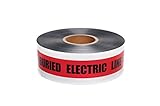 Swanson DETR21005 2-Inch by 1000-Feet 5-MIL Detectable Tape Caution with Buried Electric Line Below 