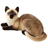 シャム猫のぬいぐるみ、リアルなぬいぐるみ、ぬいぐるみ、子供へのプレゼント、誕生日プレゼント、猫のシミュレーションおもちゃ (30cm)