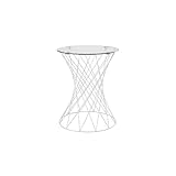 リクシル　TOEX　トルナッタテーブルA11（クリアガラス）　『ガーデンテーブル』 アイボリーホワイト