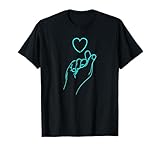 K-POPハンドハートシンボル-私はK-POPパープルスタイルのK-POPファンが大好きです Tシャツ